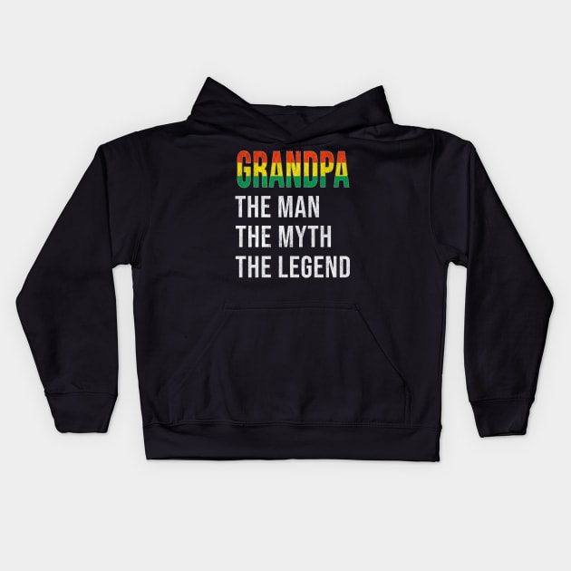 Grand Father Bolivian Grandpa The Man The Myth The Legend - Gift for Bolivian Dad With Roots From  Bolivia Kids Hoodie by Country Flags